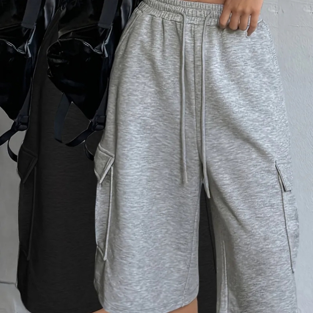 Gray Cargo Shorts